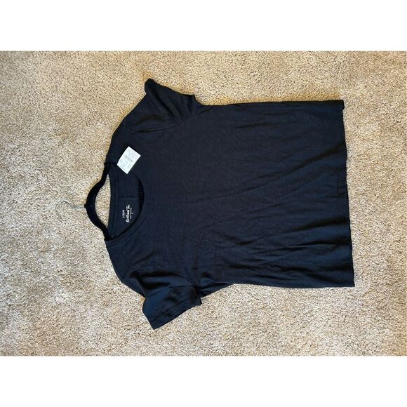 J. Crew NWT Girlfriend Crewneck Tee Black T-Shirt, Sz Large, MSRP $35 - Picture 6 of 10